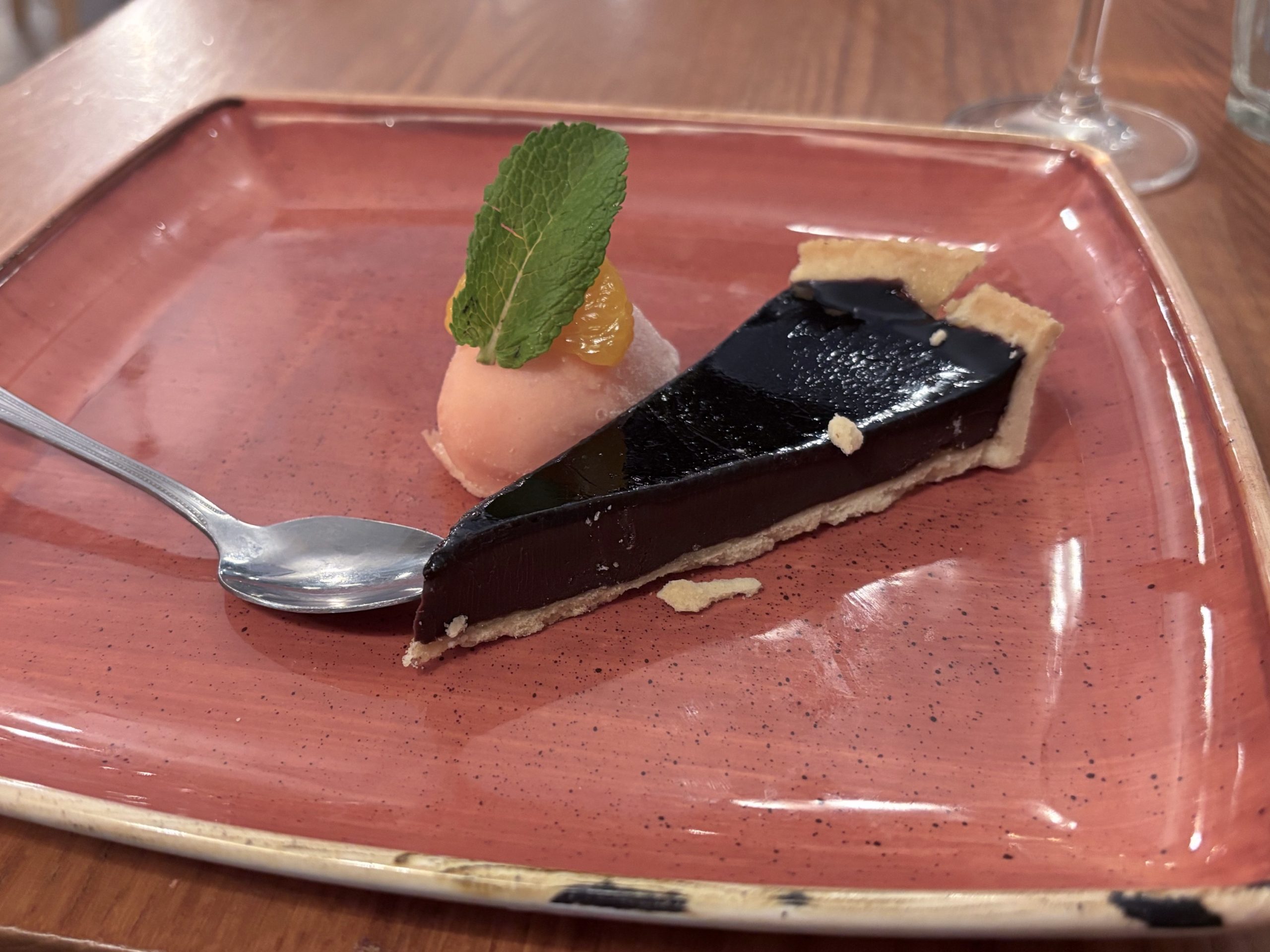 Chocolate Tart at The Secret Garden Restaurant